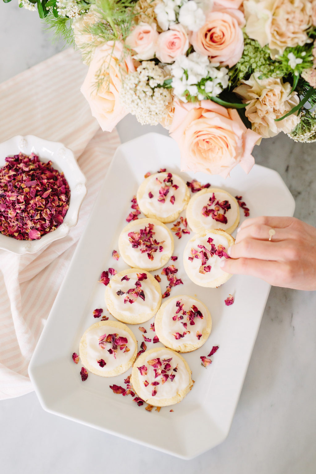 Vanilla Rose Shortbread Cookies (Paleo)